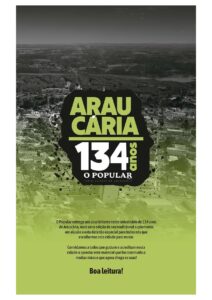 Caderno Especial de Aniversário de Araucária 134 anos